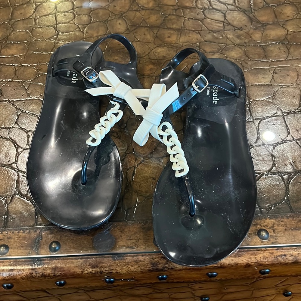 Kate Spade NY jelly sandals with bow